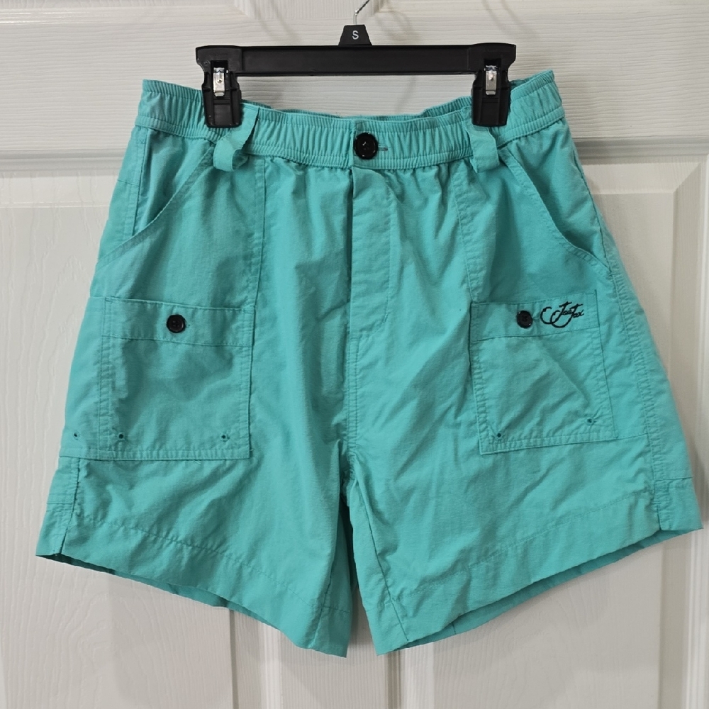 Fishing Shorts Mens Size 30 Teal Blue